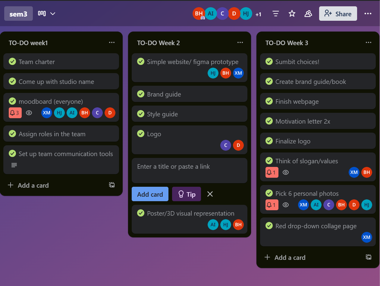 Trello Board Screenshot